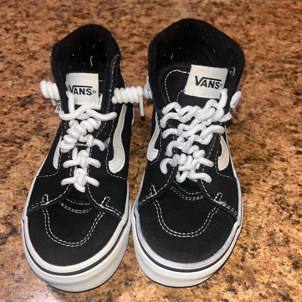 Vans Classic Black and White High-Tops kids size 12